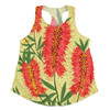 Australia Flowers Aboriginal Women Racerback Singlet - Aboriginal Painting Red Bottle Brush Tree Women Racerback Singlet