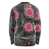 Australia Flowers Aboriginal Long Sleeve T-shirt - Aboriginal Style Australian Hakea Flower Long Sleeve T-shirt