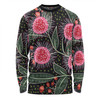 Australia Flowers Aboriginal Long Sleeve T-shirt - Aboriginal Style Australian Hakea Flower Long Sleeve T-shirt