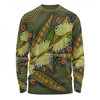 Australia Flowers Aboriginal Long Sleeve T-shirt - Aboriginal Dot Art Of Australian Native Flower Hakea Sericea Long Sleeve T-shirt