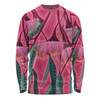 Australia Flowers Aboriginal Long Sleeve T-shirt - Aboriginal Dot Art Of Australian Native Eucalyptus Tree Branch Long Sleeve T-shirt