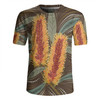Australia Flowers Aboriginal Rugby Jersey - Aboriginal Dot Art With Yellow Banksia Flower Rugby Jersey