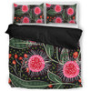 Australia Flowers Aboriginal Bedding Set - Aboriginal Style Australian Hakea Flower Bedding Set