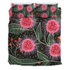 Australia Flowers Aboriginal Bedding Set - Aboriginal Style Australian Hakea Flower Bedding Set