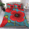 Australia Flowers Aboriginal Bedding Set - Aboriginal Dot Art Of Australian Poppy Flower Painting Bedding Set