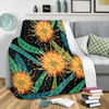 Australia Flowers Aboriginal Blanket - Australian Yellow Hakea Flower Art Blanket