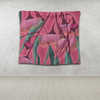 Australia Flowers Aboriginal Tapestry - Aboriginal Dot Art Of Australian Native Eucalyptus Tree Branch Tapestry