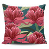 Australia Flowers Aboriginal Pillow Cases - Australian Waratah Flowers Painting In Aboriginal Style Pillow Cases