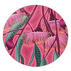 Australia Flowers Aboriginal Round Rug - Aboriginal Dot Art Of Australian Native Eucalyptus Tree Branch Round Rug