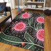 Australia Flowers Aboriginal Area Rug - Aboriginal Style Australian Hakea Flower Area Rug