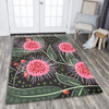 Australia Flowers Aboriginal Area Rug - Aboriginal Style Australian Hakea Flower Area Rug