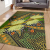 Australia Flowers Aboriginal Area Rug - Aboriginal Dot Art Of Australian Native Flower Hakea Sericea Area Rug