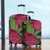 Australia Flowers Aboriginal Luggage Cover - Australian Waratah Flower Art Luggage Cover