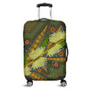 Australia Flowers Aboriginal Luggage Cover - Aboriginal Dot Art Of Australian Native Flower Hakea Sericea Luggage Cover