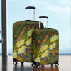 Australia Flowers Aboriginal Luggage Cover - Aboriginal Dot Art Of Australian Native Flower Hakea Sericea Luggage Cover