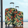 Australia Flowers Aboriginal Luggage Cover - Aboriginal Dot Art of Australian Native Eucalyptus Plant Luggage Cover