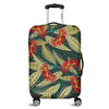 Australia Flowers Aboriginal Luggage Cover - Aboriginal Dot Art of Australian Native Eucalyptus Plant Luggage Cover