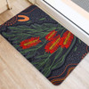 Australia Flowers Aboriginal Doormat - Bottle Brush Medicinal Plant Art Doormat