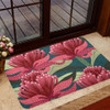 Australia Flowers Aboriginal Doormat - Australian Waratah Flowers Painting In Aboriginal Style Doormat