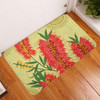 Australia Flowers Aboriginal Doormat - Aboriginal Painting Red Bottle Brush Tree Doormat