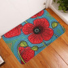 Australia Flowers Aboriginal Doormat - Aboriginal Dot Art Of Australian Poppy Flower Painting Doormat
