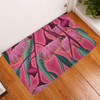 Australia Flowers Aboriginal Doormat - Aboriginal Dot Art Of Australian Native Eucalyptus Tree Branch Doormat