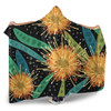 Australia Flowers Aboriginal Hooded Blanket - Australian Yellow Hakea Flower Art Hooded Blanket