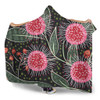 Australia Flowers Aboriginal Hooded Blanket - Aboriginal Style Australian Hakea Flower Hooded Blanket