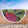 Australia Flowers Aboriginal Beach Blanket - Australian Waratah Flower Art Beach Blanket