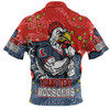 Sydney Roosters Custom Polo Shirt - Team With Dot And Star Patterns For Tough Fan Polo Shirt
