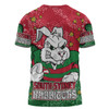 South Sydney Rabbitohs T-shirt - Team With Dot And Star Patterns For Tough Fan T-shirt