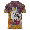 Brisbane Broncos Custom T-shirt - Team With Dot And Star Patterns For Tough Fan T-shirt