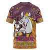 Brisbane Broncos Custom T-shirt - Team With Dot And Star Patterns For Tough Fan T-shirt
