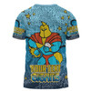 Gold Coast Titans Custom T-shirt - Team With Dot And Star Patterns For Tough Fan T-shirt