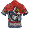 Sydney Roosters Custom Hawaiian Shirt - Team With Dot And Star Patterns For Tough Fan Hawaiian Shirt
