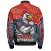 Sydney Roosters Custom Bomber Jacket - Team With Dot And Star Patterns For Tough Fan Bomber Jacket