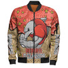 Redcliffe Dolphins Custom Bomber Jacket - Team With Dot And Star Patterns For Tough Fan Bomber Jacket