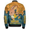 Australia Wallabies Custom Bomber Jacket - Team With Dot And Star Patterns For Tough Fan Bomber Jacket