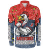 Sydney Roosters Custom Long Sleeve Shirt - Team With Dot And Star Patterns For Tough Fan Long Sleeve Shirt