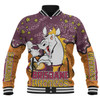 Brisbane Broncos Custom Baseball Jacket - Team With Dot And Star Patterns For Tough Fan Baseball Jacket
