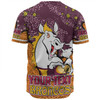 Brisbane Broncos Custom Baseball Shirt - Team With Dot And Star Patterns For Tough Fan Baseball Shirt