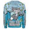 Cronulla-Sutherland Sharks Custom Sweatshirt - Team With Dot And Star Patterns For Tough Fan Sweatshirt
