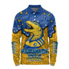 Parramatta Eels Custom Long Sleeve Polo Shirt - Team With Dot And Star Patterns For Tough Fan Long Sleeve Polo Shirt