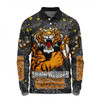 Wests Tigers Custom Long Sleeve Polo Shirt - Team With Dot And Star Patterns For Tough Fan Long Sleeve Polo Shirt