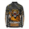 Wests Tigers Custom Long Sleeve Polo Shirt - Team With Dot And Star Patterns For Tough Fan Long Sleeve Polo Shirt