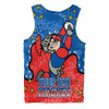 Newcastle Knights Custom Men Singlet - Team With Dot And Star Patterns For Tough Fan Men Singlet