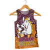Brisbane Broncos Custom Men Singlet - Team With Dot And Star Patterns For Tough Fan Men Singlet