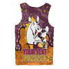 Brisbane Broncos Custom Men Singlet - Team With Dot And Star Patterns For Tough Fan Men Singlet