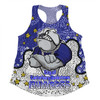 Canterbury-Bankstown Bulldogs Custom Women Racerback Singlet - Team With Dot And Star Patterns For Tough Fan Women Racerback Singlet