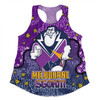 Melbourne Storm Custom Women Racerback Singlet - Team With Dot And Star Patterns For Tough Fan Women Racerback Singlet
